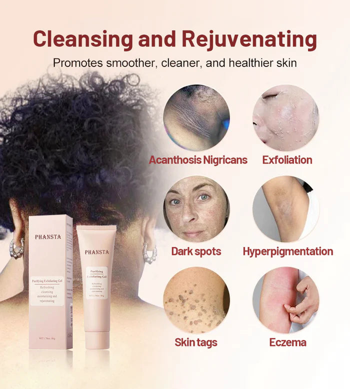 PHANSTA - Körper- und Gesicht Peeling-Gel – Tiefe Reinigung und Feuchtigkeitspflege 50ml